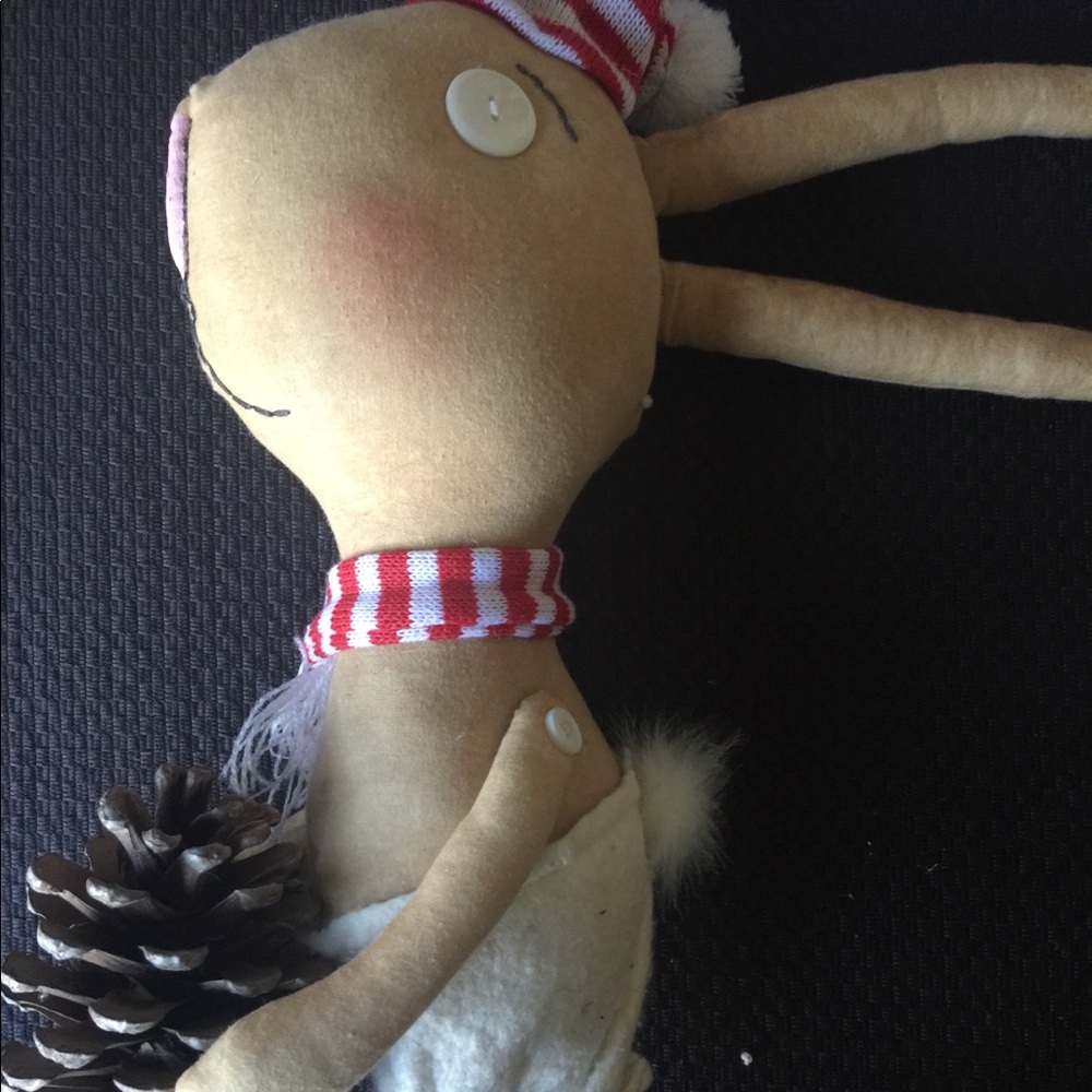 Winter Bunny primitive handmade toy